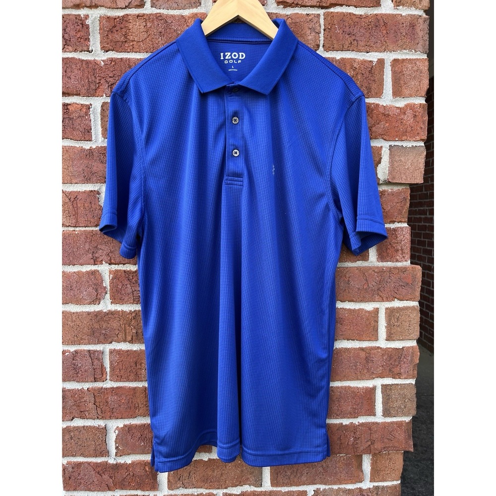 Izod Golf Men's Royal Blue Short Sleeve Polo Size L